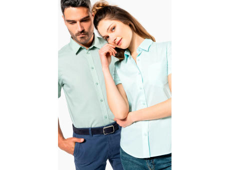 Camisa popelina de polialgodón manga corta de fácil cuidado hombre