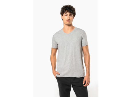 Camiseta con elastano cuello de pico hombre