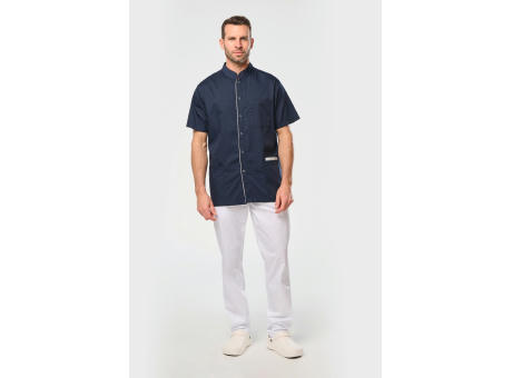 Blusa polialgodón con botones a presión hombre