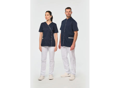 Blusa polialgodón con botones a presión hombre