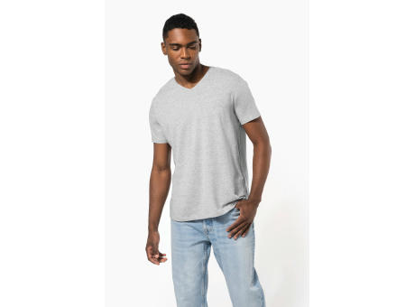 Camiseta con elastano cuello de pico hombre