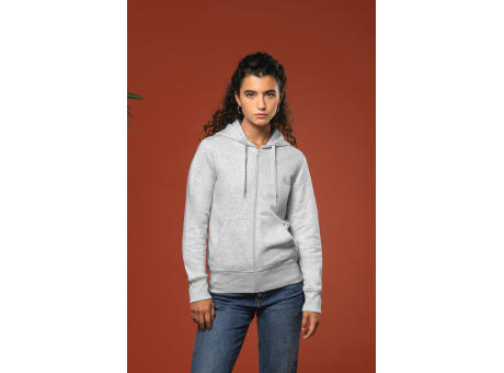 Sudadera con capucha y cremallera ecorresponsable mujer