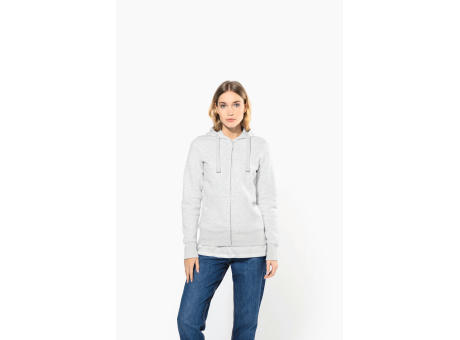 Sudadera con capucha y cremallera de mujer