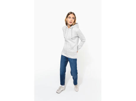 Sudadera con capucha y cremallera de mujer