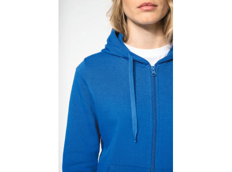Sudadera con capucha y cremallera ecorresponsable mujer