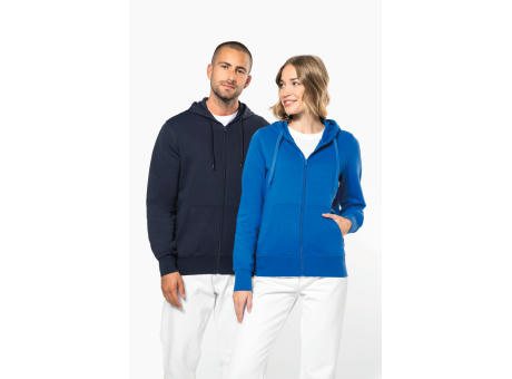 Sudadera con capucha y cremallera ecorresponsable mujer