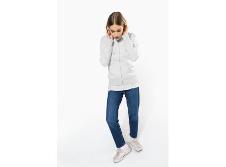 Sudadera con capucha y cremallera de mujer