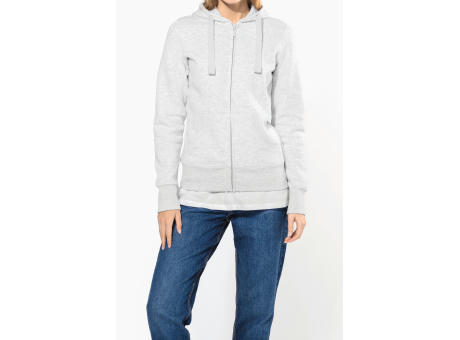 Sudadera con capucha y cremallera de mujer