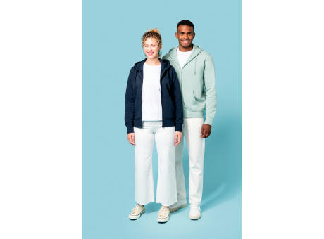 Sudadera con capucha y cremallera ecorresponsable mujer