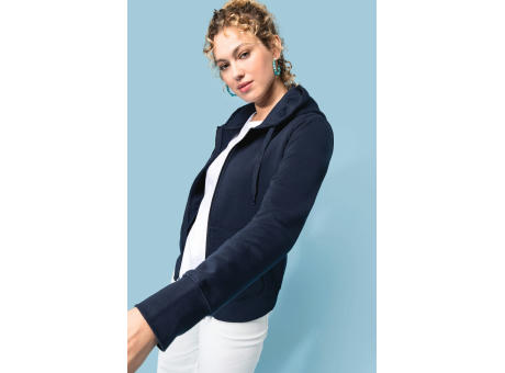 Sudadera con capucha y cremallera ecorresponsable mujer