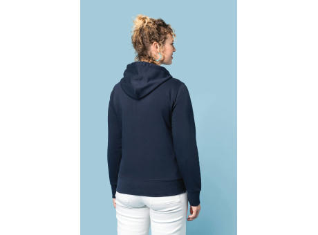 Sudadera con capucha y cremallera ecorresponsable mujer