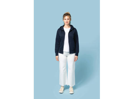 Sudadera con capucha y cremallera ecorresponsable mujer