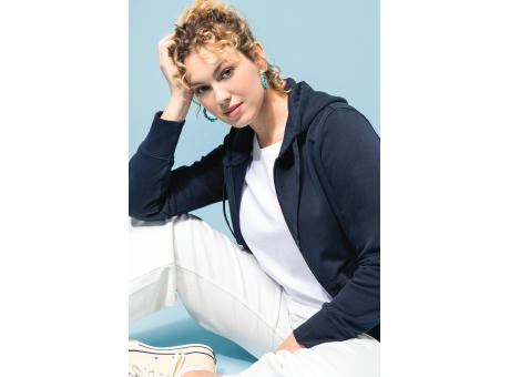 Sudadera con capucha y cremallera ecorresponsable mujer