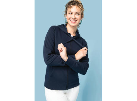 Sudadera con capucha y cremallera ecorresponsable mujer
