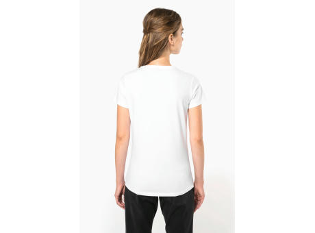 Camiseta con elastano cuello de pico mujer