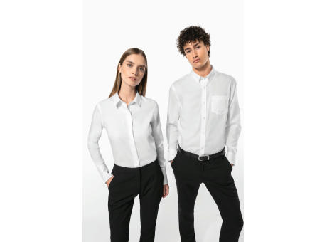 Camisa no-plancha manga larga mujer