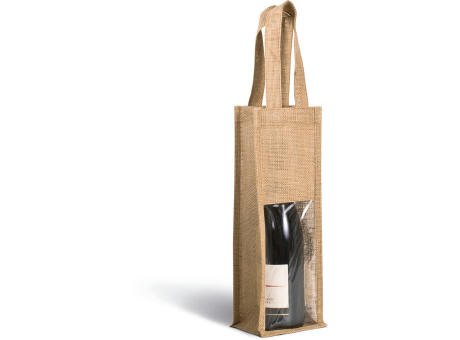 Bolsa de yute para botellas