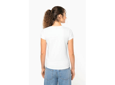 Camiseta con elastano cuello de pico mujer