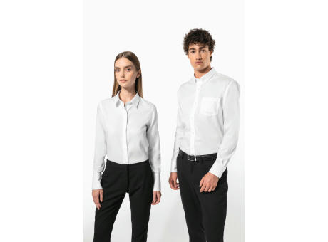 Camisa no-plancha manga larga mujer