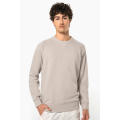 Sudadera algodón orgánico con cuello redondo y mangas raglán de hombre