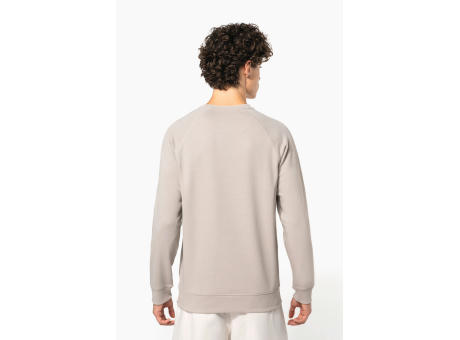 Sudadera algodón orgánico con cuello redondo y mangas raglán de hombre