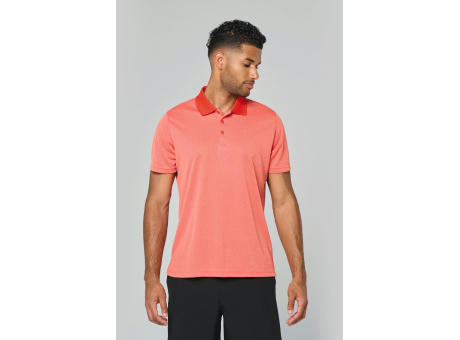 Polo jaspeado de manga corta adulto