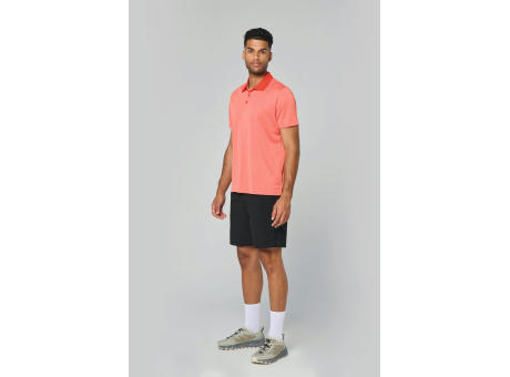 Polo jaspeado de manga corta adulto