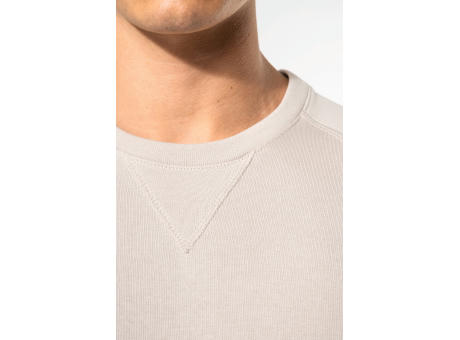 Sudadera algodón orgánico con cuello redondo y mangas raglán de hombre