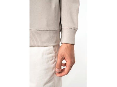 Sudadera algodón orgánico con cuello redondo y mangas raglán de hombre