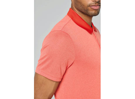 Polo jaspeado de manga corta adulto