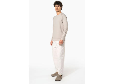 Sudadera algodón orgánico con cuello redondo y mangas raglán de hombre
