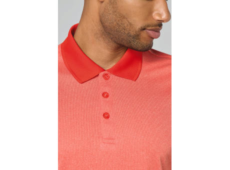 Polo jaspeado de manga corta adulto