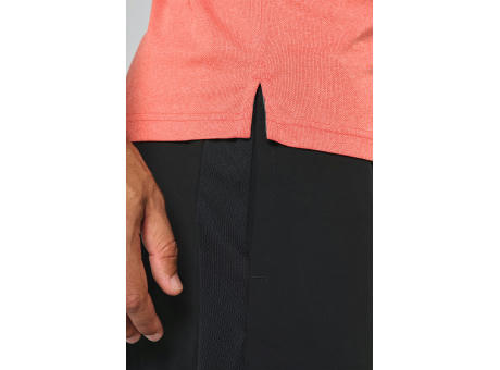 Polo jaspeado de manga corta adulto