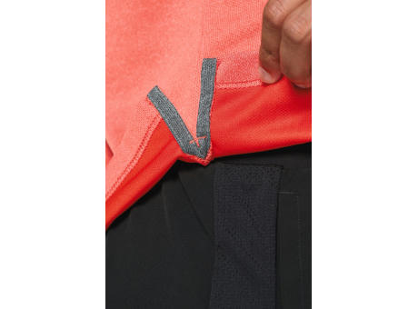 Polo jaspeado de manga corta adulto
