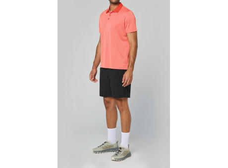 Polo jaspeado de manga corta adulto