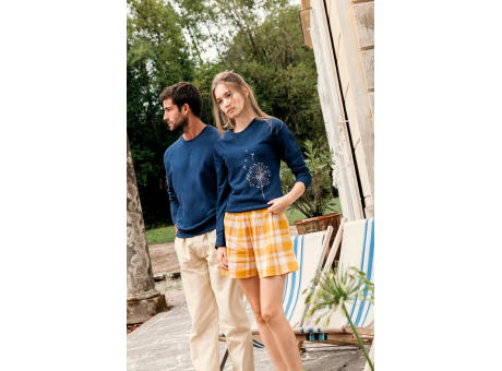 Sudadera algodón orgánico con cuello redondo y mangas raglán de hombre