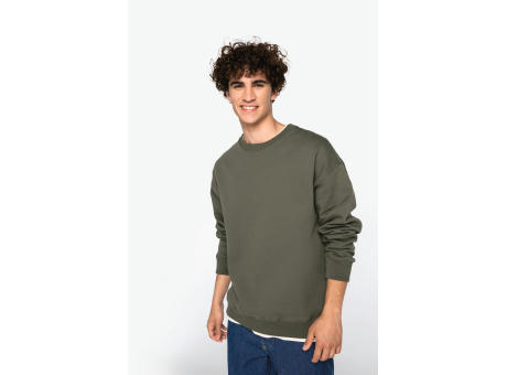 Sudadera cuello redondo oversize unisex