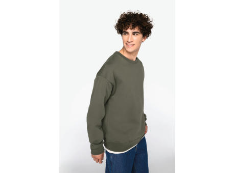 Sudadera cuello redondo oversize unisex