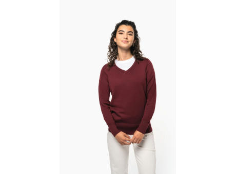 Jersey cuello de pico mujer