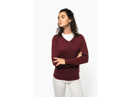 Jersey cuello de pico mujer