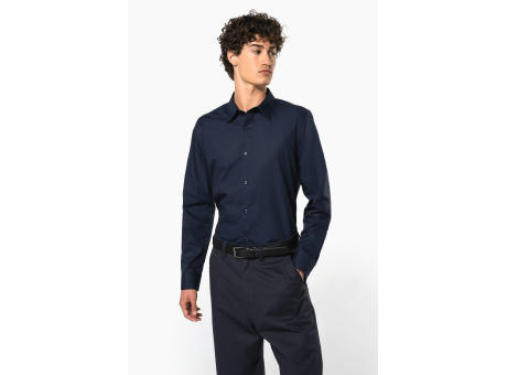 Camisa popelina manga larga hombre