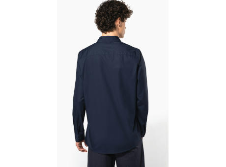 Camisa popelina manga larga hombre
