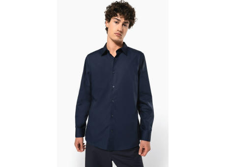 Camisa popelina manga larga hombre
