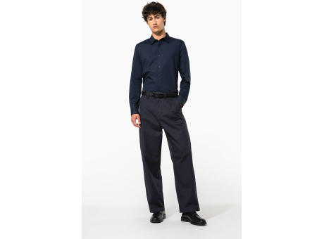 Camisa popelina manga larga hombre