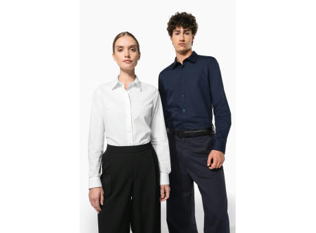 Camisa popelina manga larga hombre