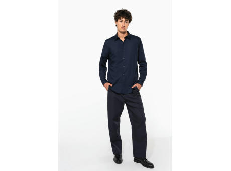 Camisa popelina manga larga hombre