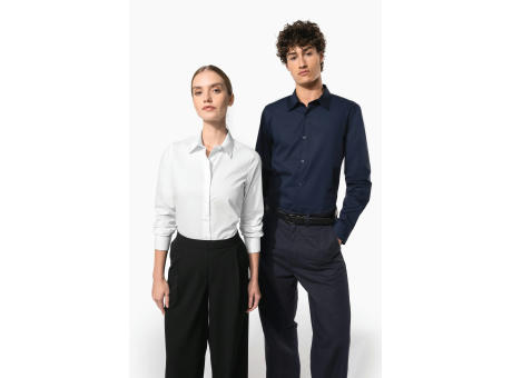 Camisa popelina manga larga hombre