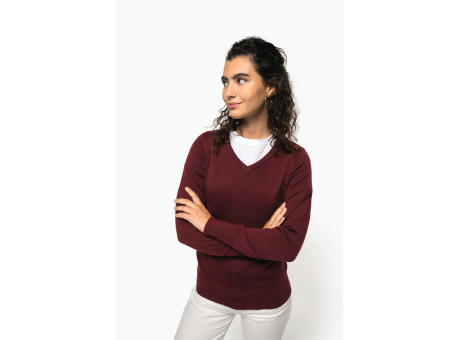 Jersey cuello de pico mujer