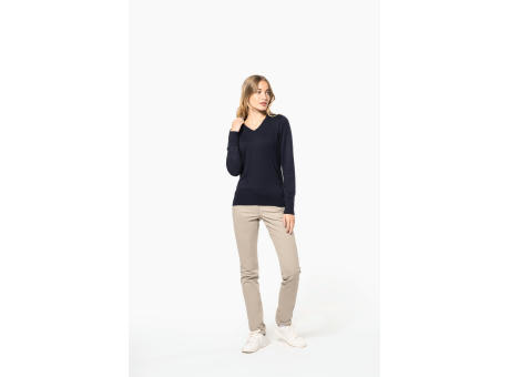 Jersey cuello de pico mujer