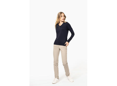 Jersey cuello de pico mujer